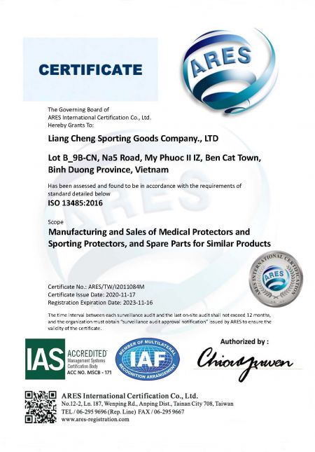 Vietnam Fabrik - IAS 13485 Zertifikat.